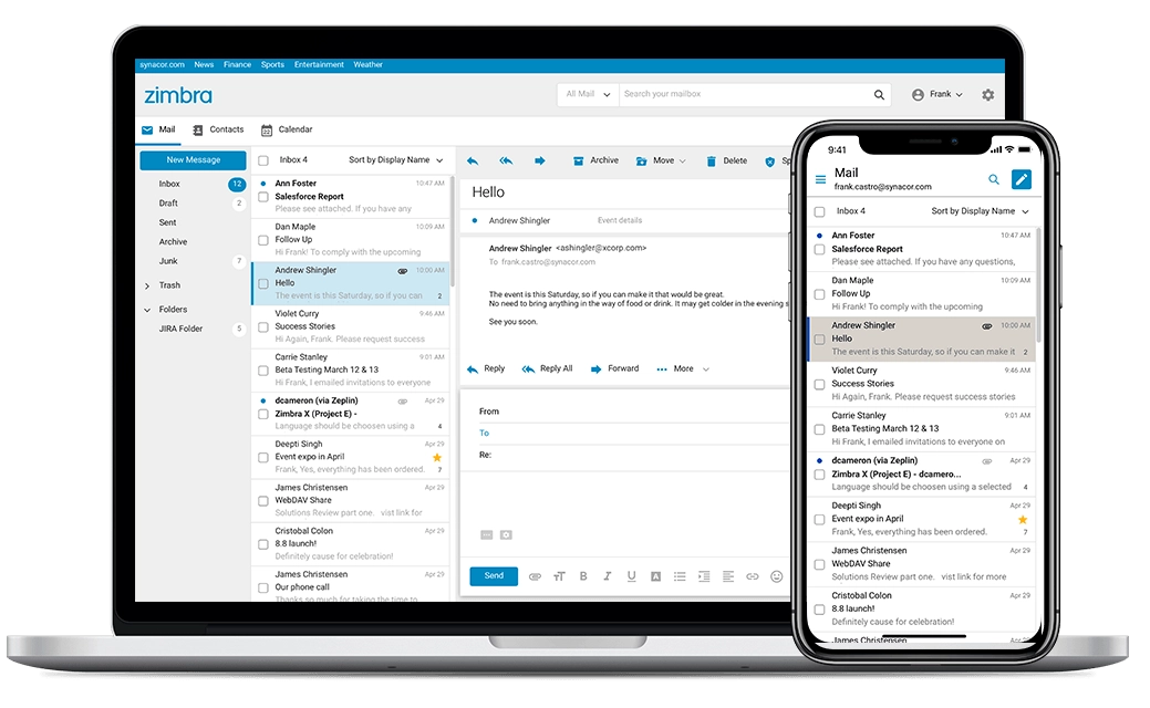 Zimbra op desktop